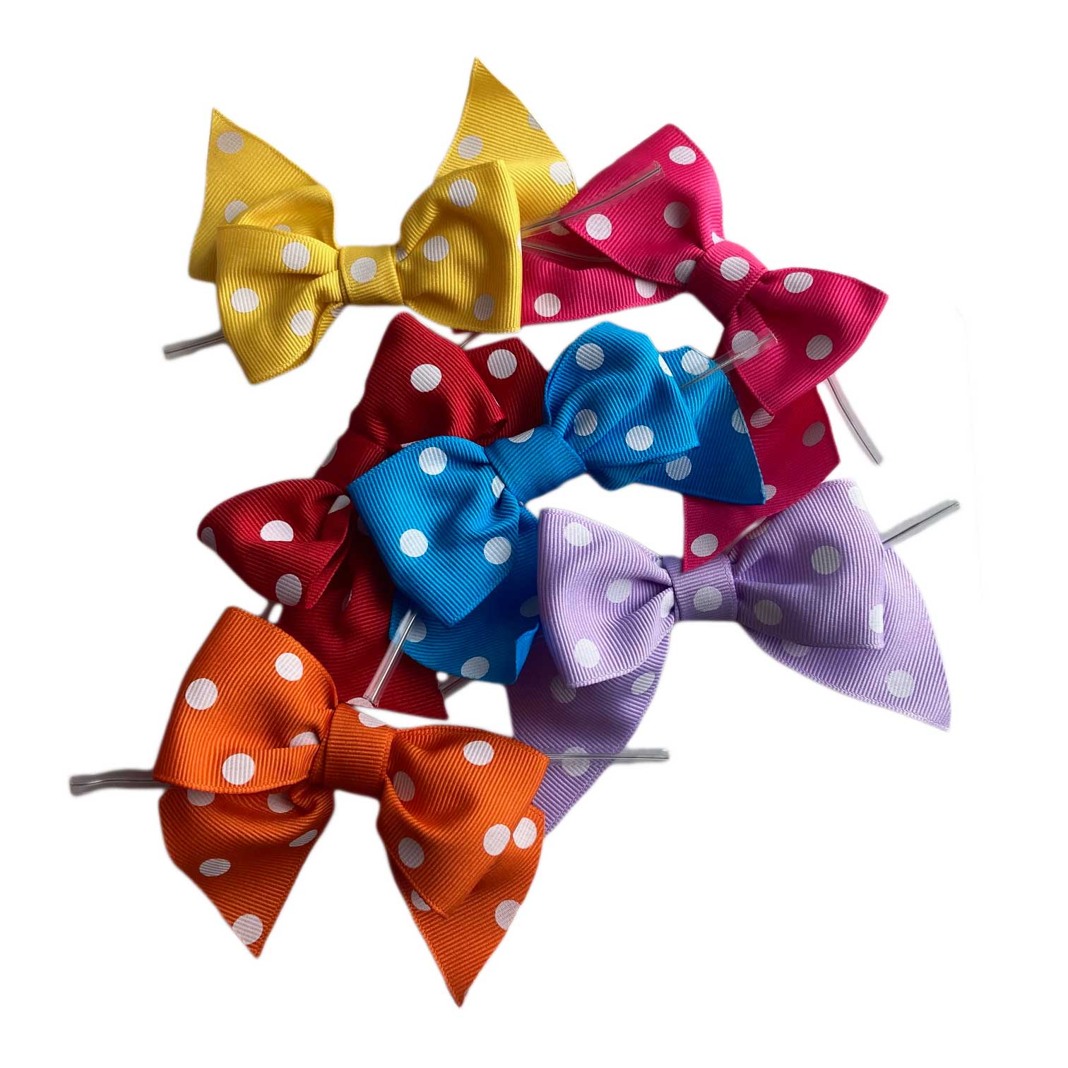 Orange Polkadot Bow Twist Ties ChocolatChocolat Inc.