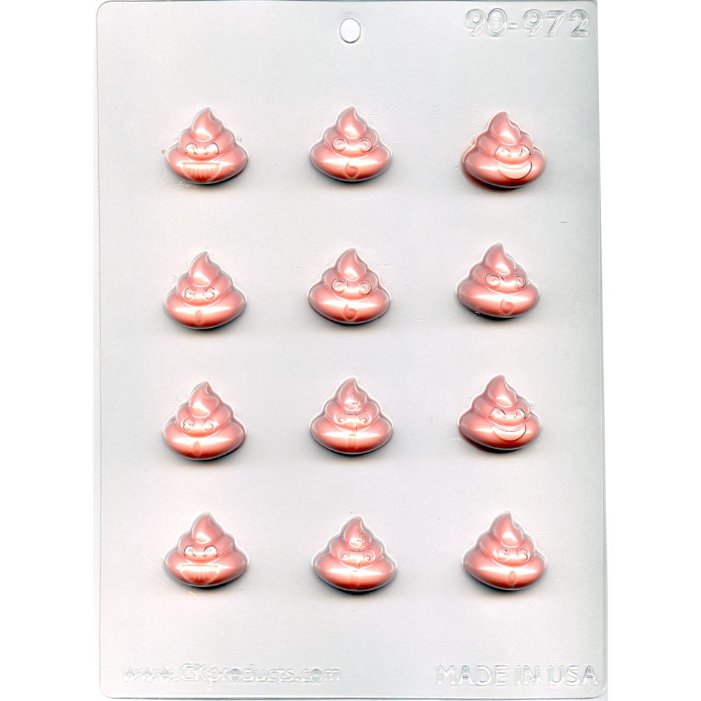 Poop Emoji Silicone Mold A862 – Food Grade For Candy, Chocolate, Soap, Fondant, Wax