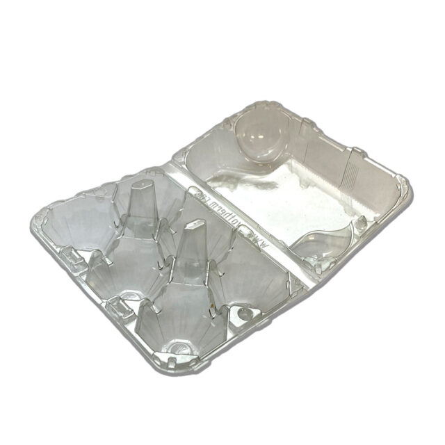 Clear plastic egg boxes for 6 eggs ChocolatChocolat Inc.