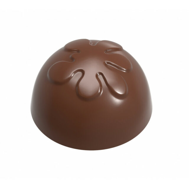 Moule professionnel pour chocolat en polycarbonate, DemiSphère Fleur
