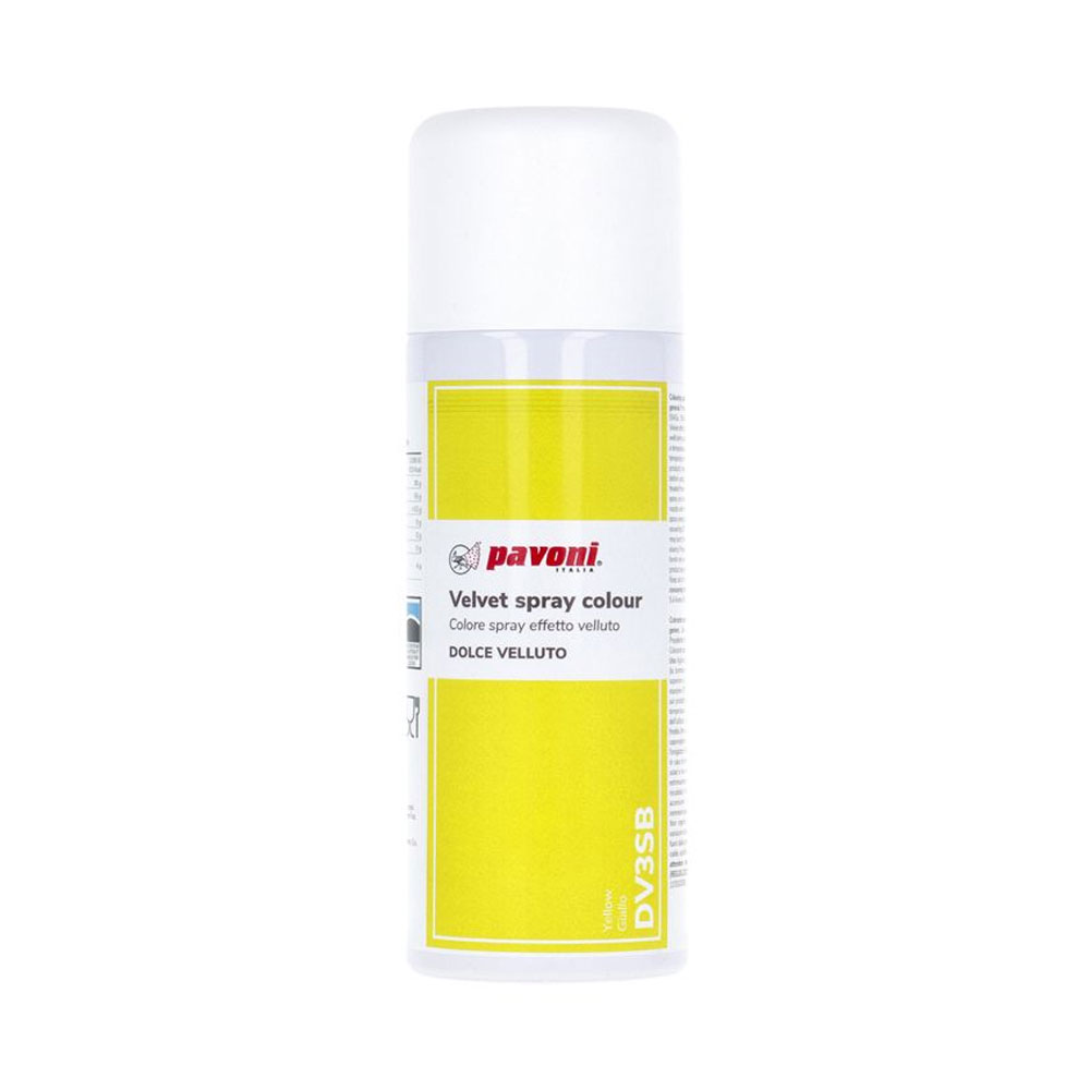 Spray effet velours jaune Patisdécor 100 ml