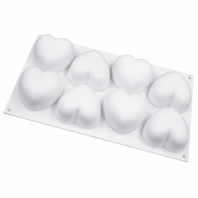 Moules Alimentaires Anti-adhésifs Moules à Cœur En Silicone - Lot De 2 Pour Pâtisserie Et DIY - Résistent Au Four Et Congélo Moule Silicone Patisserie
