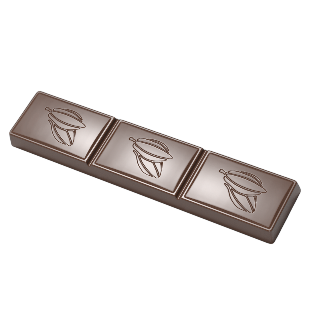 43mL 10pc Chocolate Bar Mold - Polycarbonate - 4 Bars - 22869