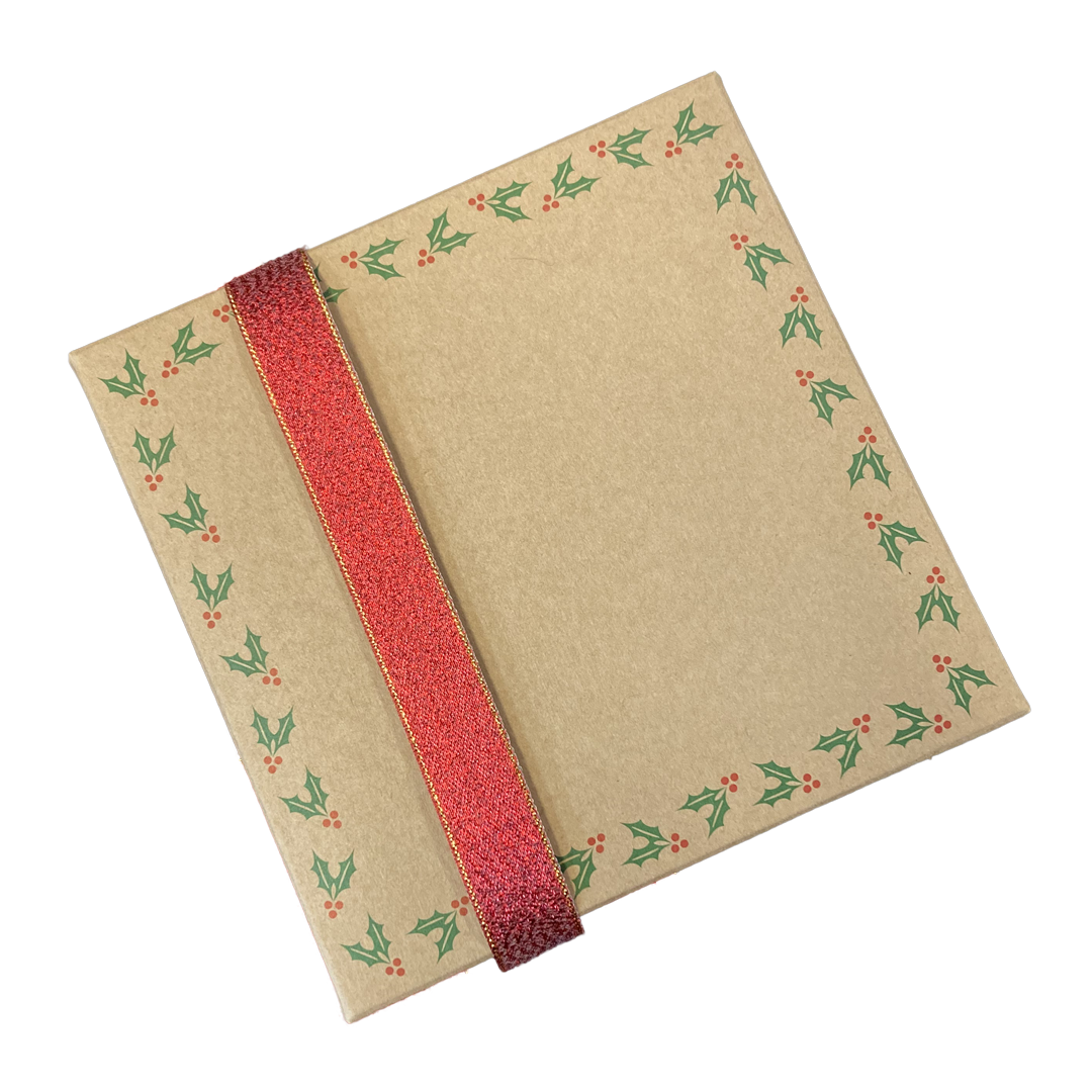 1/2LB SQUARE BOX, Holly Leaves ChocolatChocolat Inc.